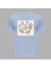 Футболка чоловіча з романтичним принтом "Янголи оберігають закохане серце" (1256)