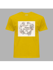 Футболка чоловіча з романтичним принтом "Янголи оберігають закохане серце" (1256)