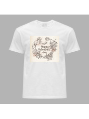 Футболка чоловіча з романтичним принтом "Янголи оберігають закохане серце" (1256)