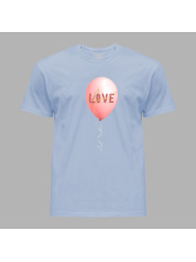 Футболка чоловіча з романтичним принтом "Повітряна кулька з любов'ю" (1260)