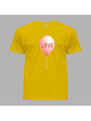 Футболка чоловіча з романтичним принтом "Повітряна кулька з любов'ю" (1260)