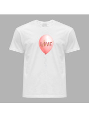 Футболка чоловіча з романтичним принтом "Повітряна кулька з любов'ю" (1260)