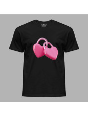 Футболка на день закоханих з романтичним принтом "Скріплені серця" (1262)