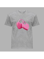 Футболка на день закоханих з романтичним принтом "Скріплені серця" (1262)