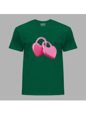 Футболка на день закоханих з романтичним принтом "Скріплені серця" (1262)