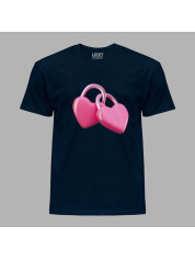 Футболка на день закоханих з романтичним принтом "Скріплені серця" (1262)
