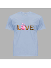 Футболка на день закоханих з романтичним принтом "Love (Кохання)" (1263)
