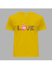 Футболка на день закоханих з романтичним принтом "Love (Кохання)" (1263)