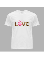 Футболка на день закоханих з романтичним принтом "Love (Кохання)" (1263)