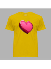 Футболка чоловіча з романтичним принтом "Heart (Серце)" (1264)