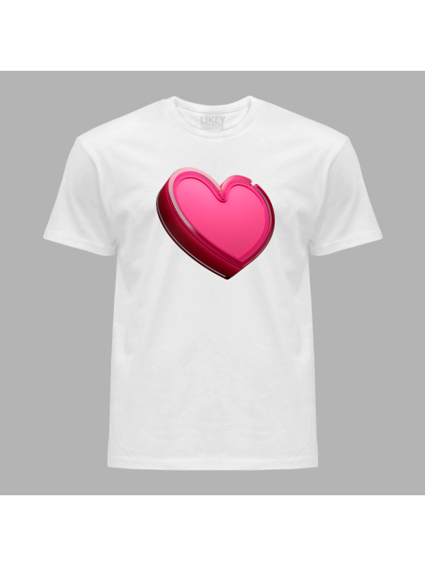 Футболка чоловіча з романтичним принтом "Heart (Серце)" (1264)