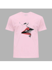 Футболка з романтичним принтом "Губи в губи" (1267)