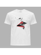 Футболка з романтичним принтом "Губи в губи" (1267)