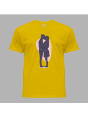 Футболка чоловіча з романтичним принтом "Тінь кохання" (1268)