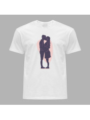 Футболка чоловіча з романтичним принтом "Тінь кохання" (1268)