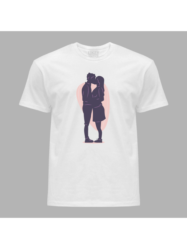 Футболка чоловіча з романтичним принтом "Тінь кохання" (1268)