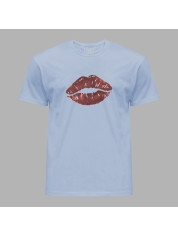 Футболка чоловіча з романтичним принтом "Солодкі губи" (1269)