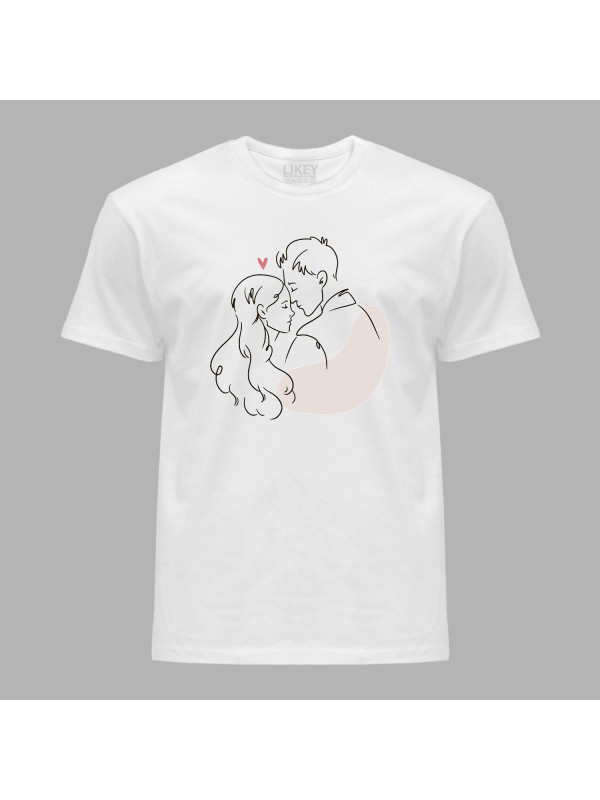 Футболка чоловіча з романтичним принтом "Кохання між нами" (24011270)