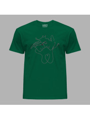 Футболка чоловіча з романтичним принтом "Я тільки з тобою" (1272)