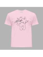 Футболка чоловіча з романтичним принтом "Я тільки з тобою" (1272)