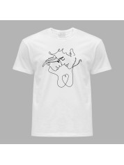 Футболка чоловіча з романтичним принтом "Я тільки з тобою" (1272)