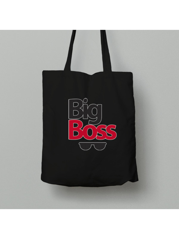 Экосумка шопер из хлопка 38х40см с принтом "Big Boss & очки (Биг Босс и очки)" (1940)