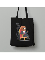 Экосумка шопер из хлопка 38х40см с принтом "I'm а Bear Boss (Я – Медведь Босс)" (1945)
