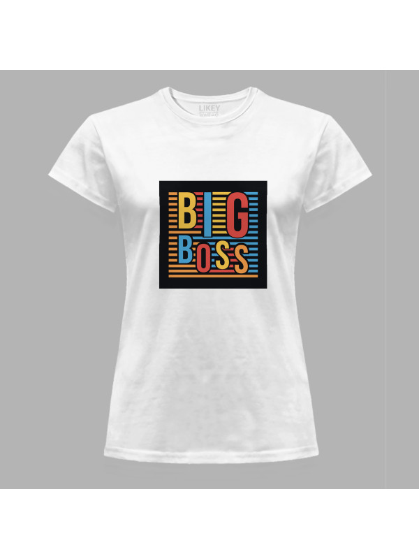 Футболка жіноча з принтом "Кольоровий Big Boss (Кольоровий Біг Босс)" (1946)