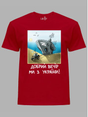 Футболка с патриотическим принтом "Добрий Вечір Ми з України" (220304)