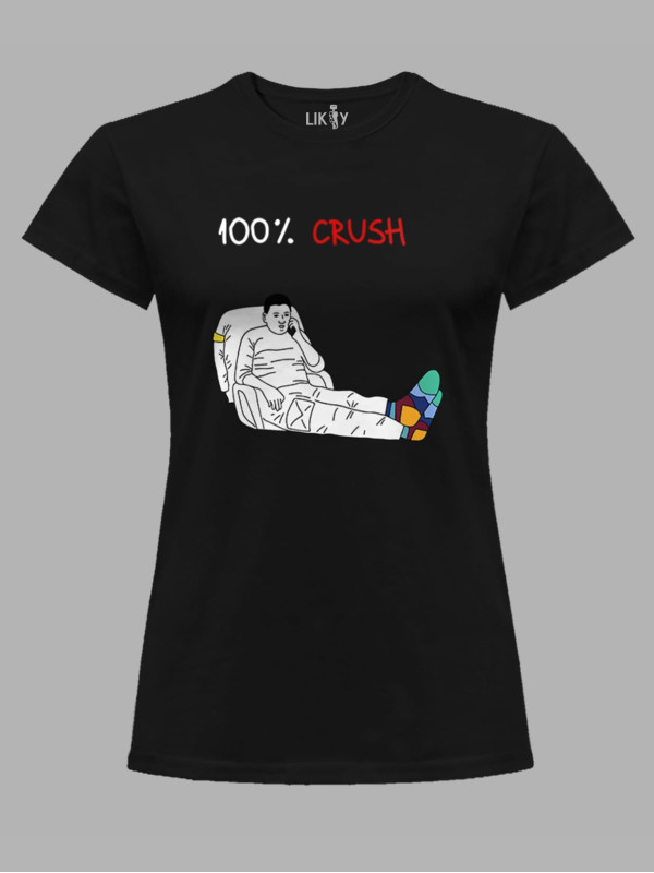 Футболка женская с принтом "100% Crush" (220317)