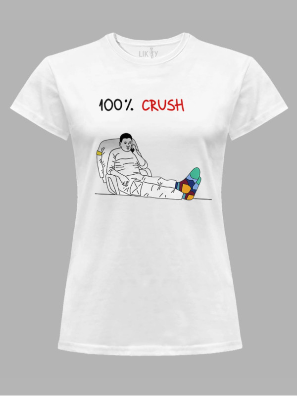Футболка женская с принтом "100% Crush" (220317)