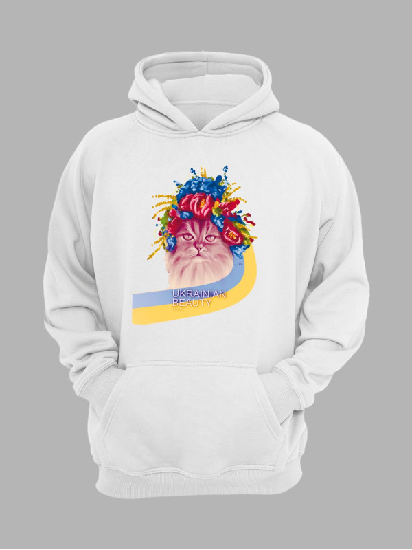 Худі з патріотичним принтом Українські киці "Україночка" Від художниці Julia Pod (220330)