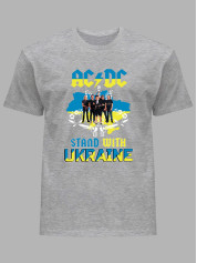 Футболка мужская с принтом "AC/DC - Stand With Ukraine" (22042118)