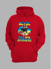 Худи с патриотическим принтом "AC/DC - Stand With Ukraine" оставайся с Украиной (22042118)