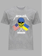 Футболка мужская с принтом "Metallica - Stand With Ukraine" (22042119)
