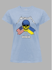 Футболка жіноча з принтом "Metallica - Stand With Ukraine" (22042119)