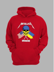 Худі з патріотичним принтом "Metallica - Stand With Ukraine" Металіка - залишайся з Україною (22042119)