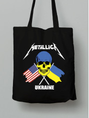 Экосумка из хлопка 38х40см с принтом с принтом "Metallica - Stand With Ukraine" (22042119)