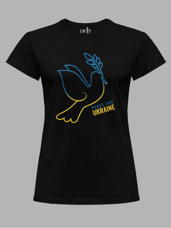 Футболка женская с принтом "Peace For Ukraine" (22042126)
