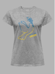 Футболка женская с принтом "Peace For Ukraine" (22042126)