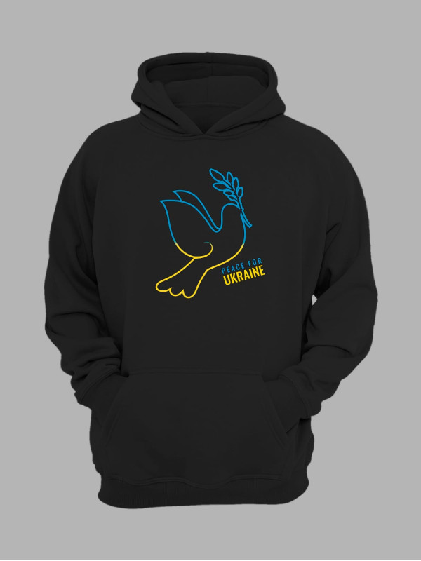 Худі з патріотичним принтом "Peace For Ukraine" мир для України (22042126)
