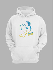 Худі з патріотичним принтом "Peace For Ukraine" мир для України (22042126)