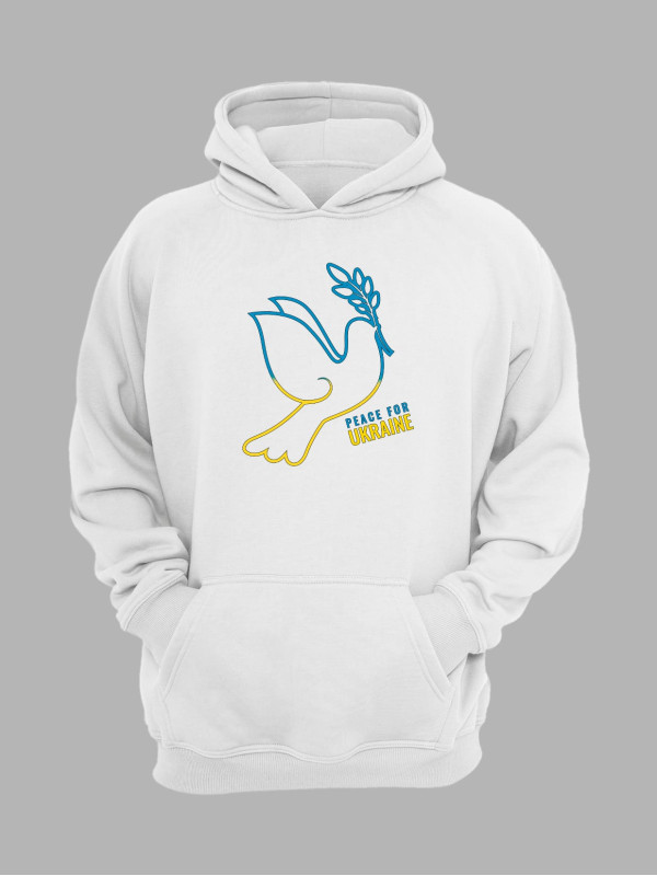 Худі з патріотичним принтом "Peace For Ukraine" мир для України (22042126)