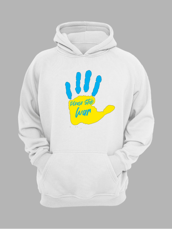 Худі з патріотичним принтом "Please Stop War" зупиніть війну (22042127)