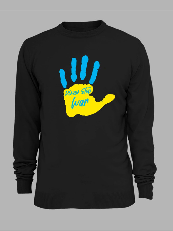 Свитшот с принтом "Please Stop War" (22042127)