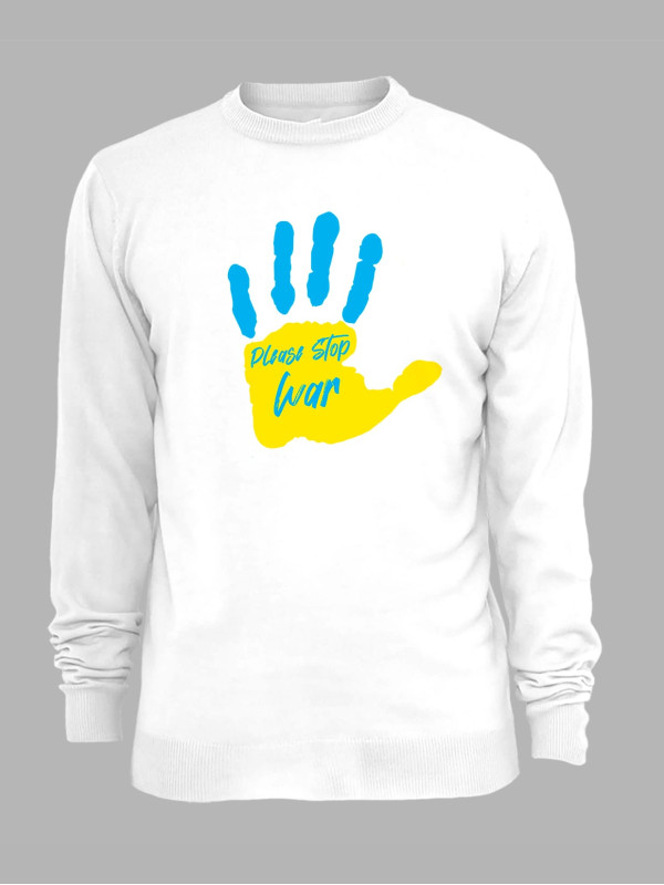 Свитшот с принтом "Please Stop War" (22042127)