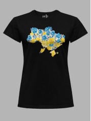 Футболка жіноча з принтом "Ukraine Flowers" (22042130)