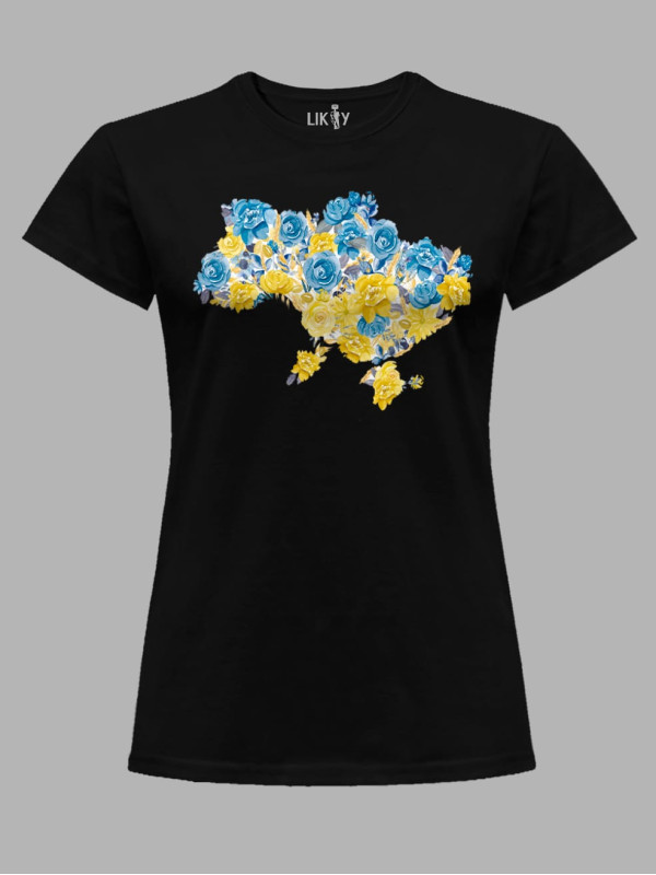 Футболка женская с принтом "Ukraine Flowers" (22042130)