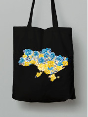 Экосумка из хлопка 38х40см с принтом "Ukraine Flowers" (22042130)
