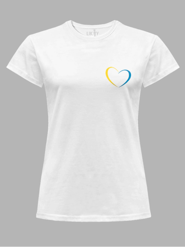 Футболка женская с принтом "My Heart With UA" (22042136)